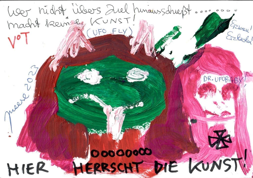 Illustration Jonathan Meese für das Volkstheater Wien