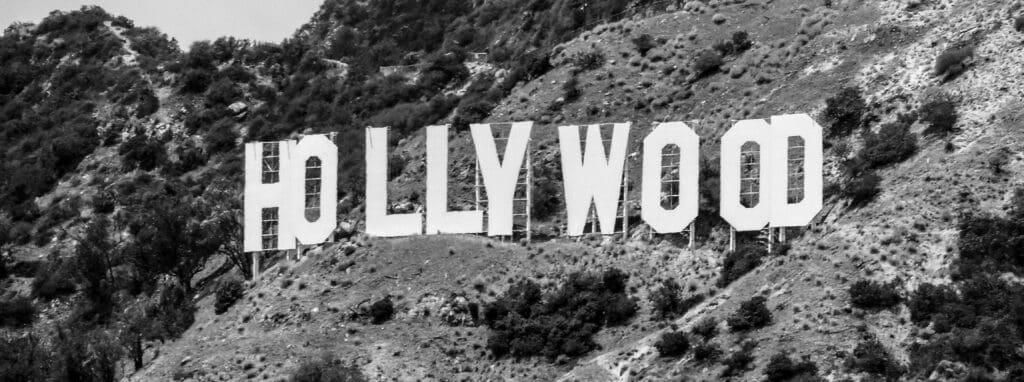 Schild Hollywood in den Bergen