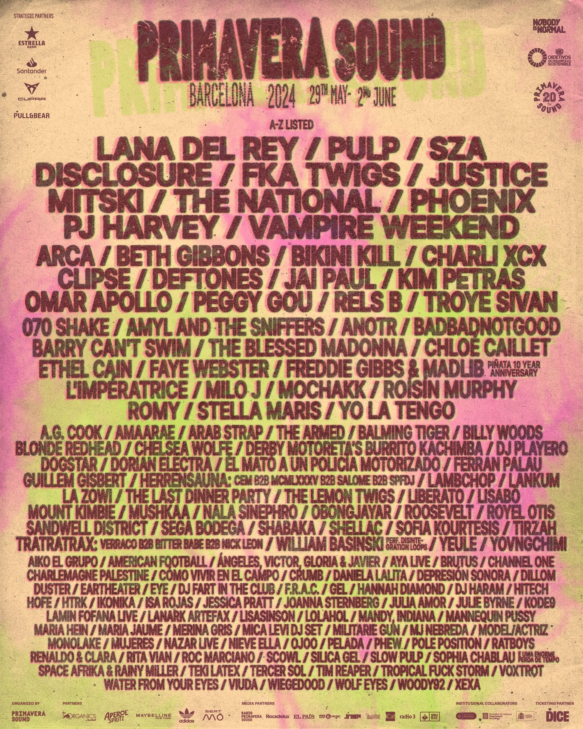 Plakat Primavera Sound Barcelona 2024