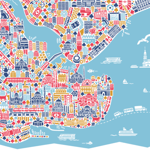 Wandkalender City Maps 2025 von Vianina