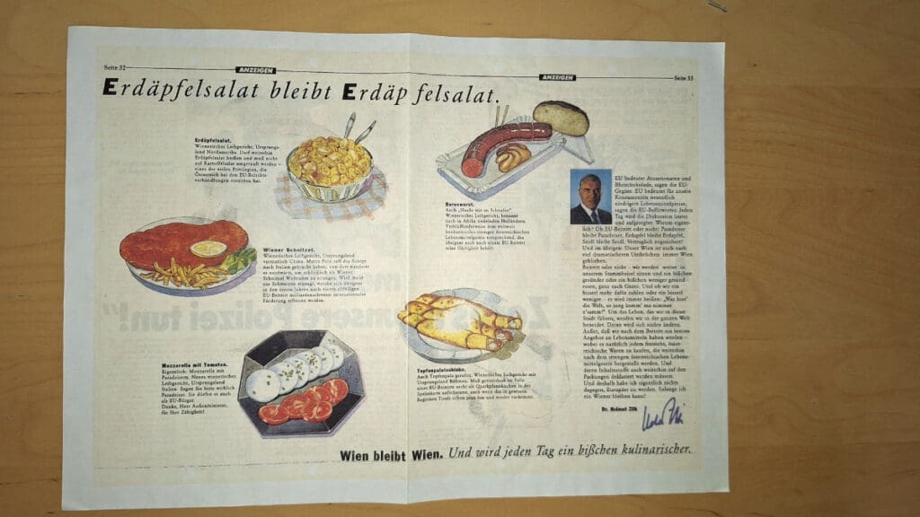 Wienerisch am Beispiel eines alten Zeitungsausschnitts