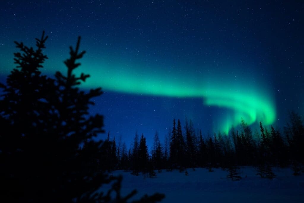 Polarlichter in Churchill in Kanada