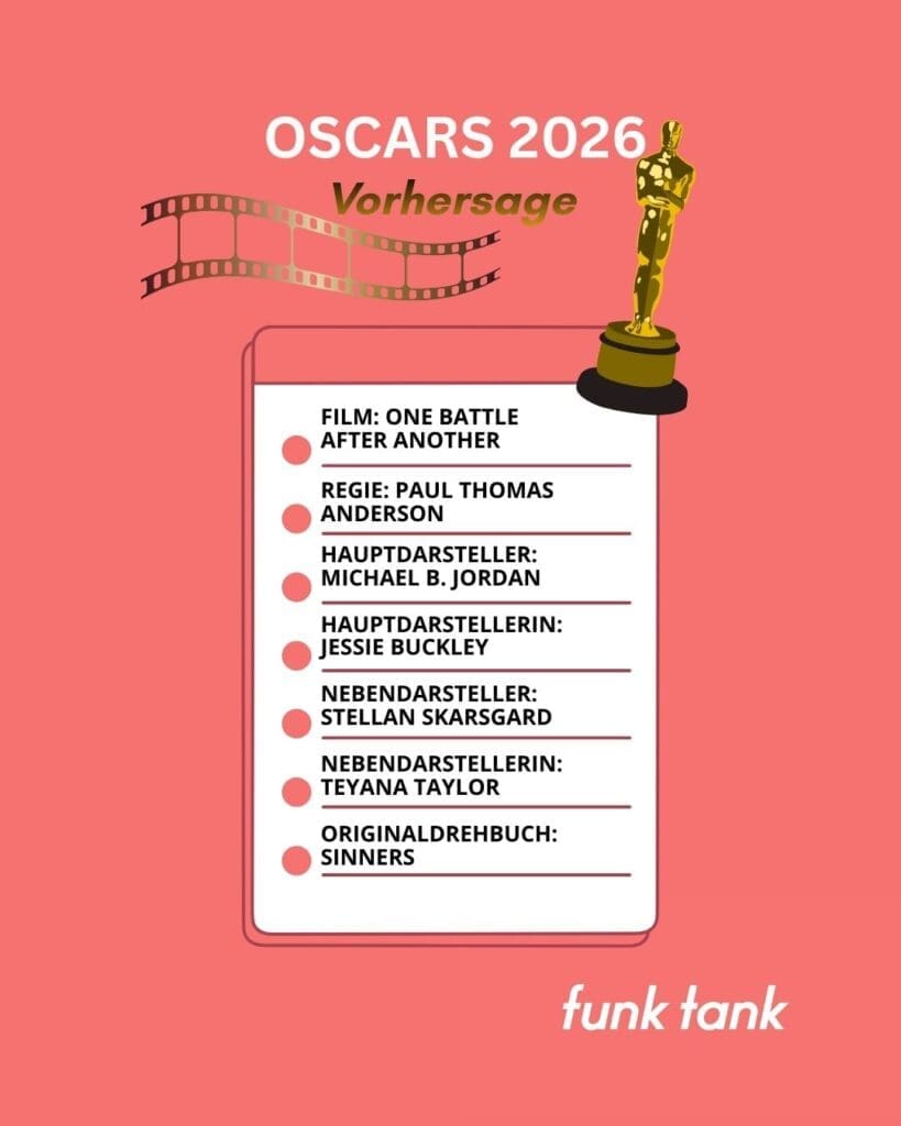 funk tank Vorhersage Oscars 2026