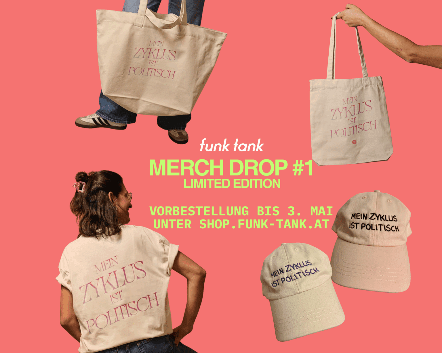 funk tank Merch Drop #1: Mein Zyklus ist politisch